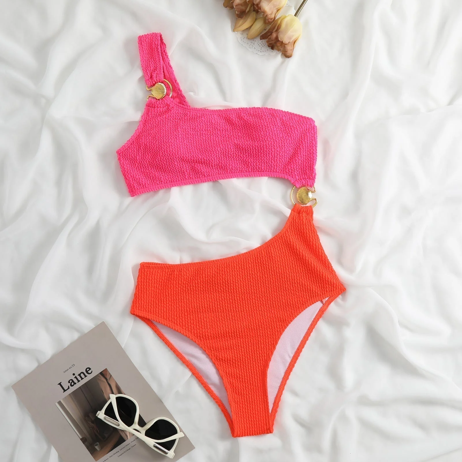 One-Shoulder Underwire Swimsuit - Image 9
