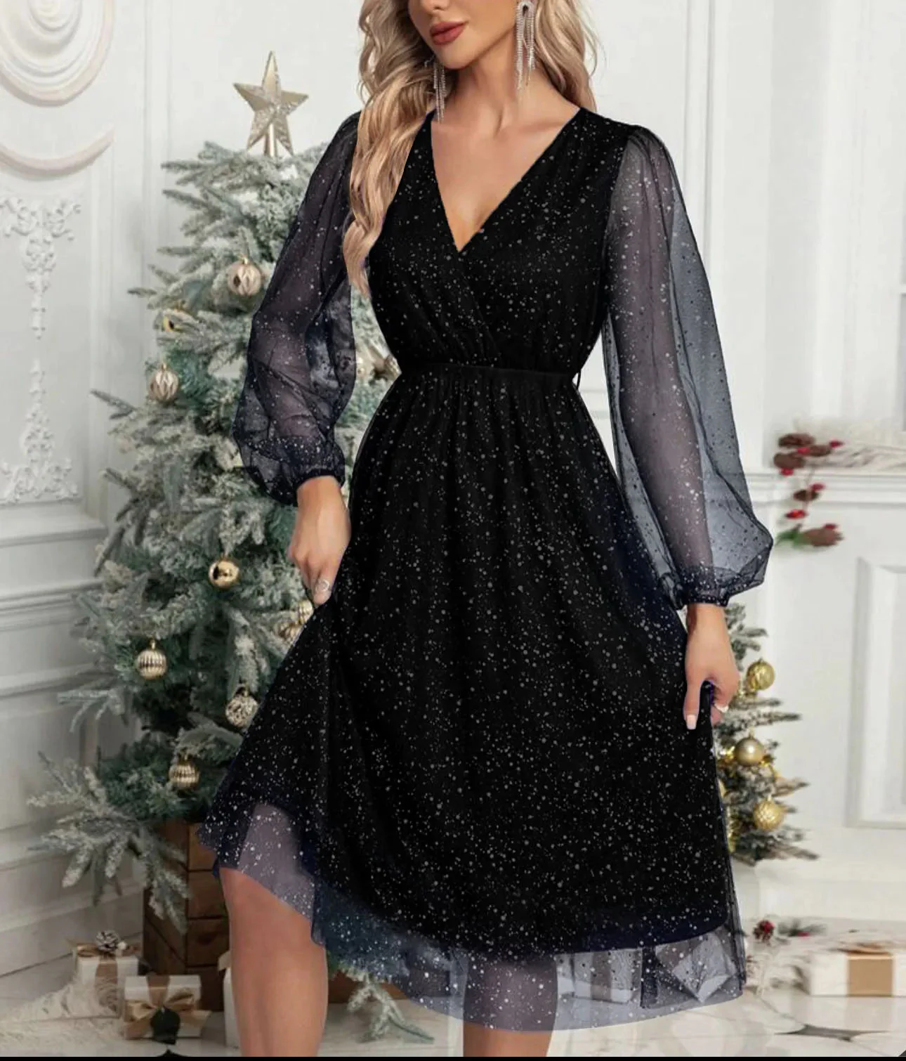 V-Neck Cocktail Dress – Elegant Slim Fit for Special Occasions - Image 5