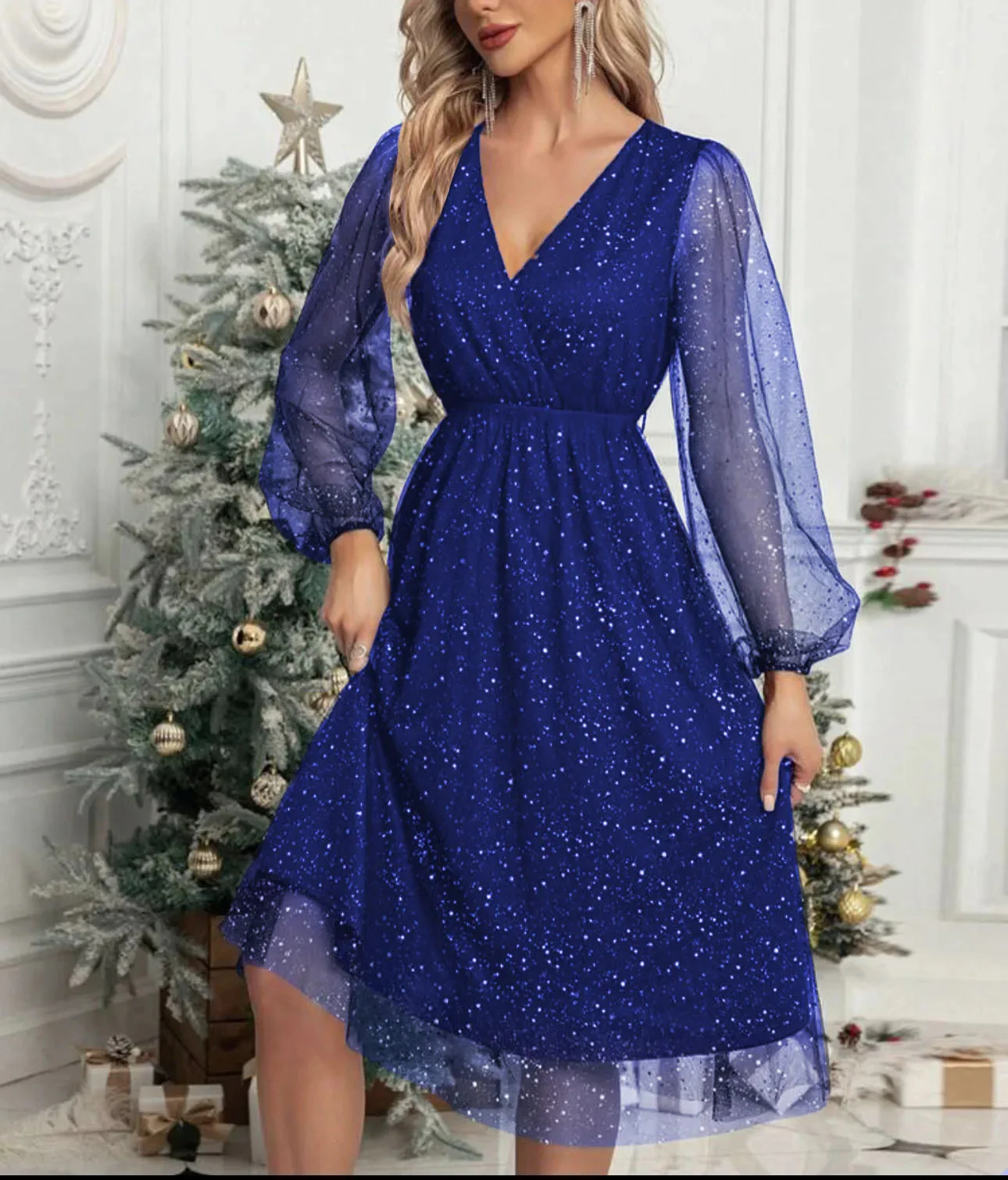 V-Neck Cocktail Dress – Elegant Slim Fit for Special Occasions - Image 9