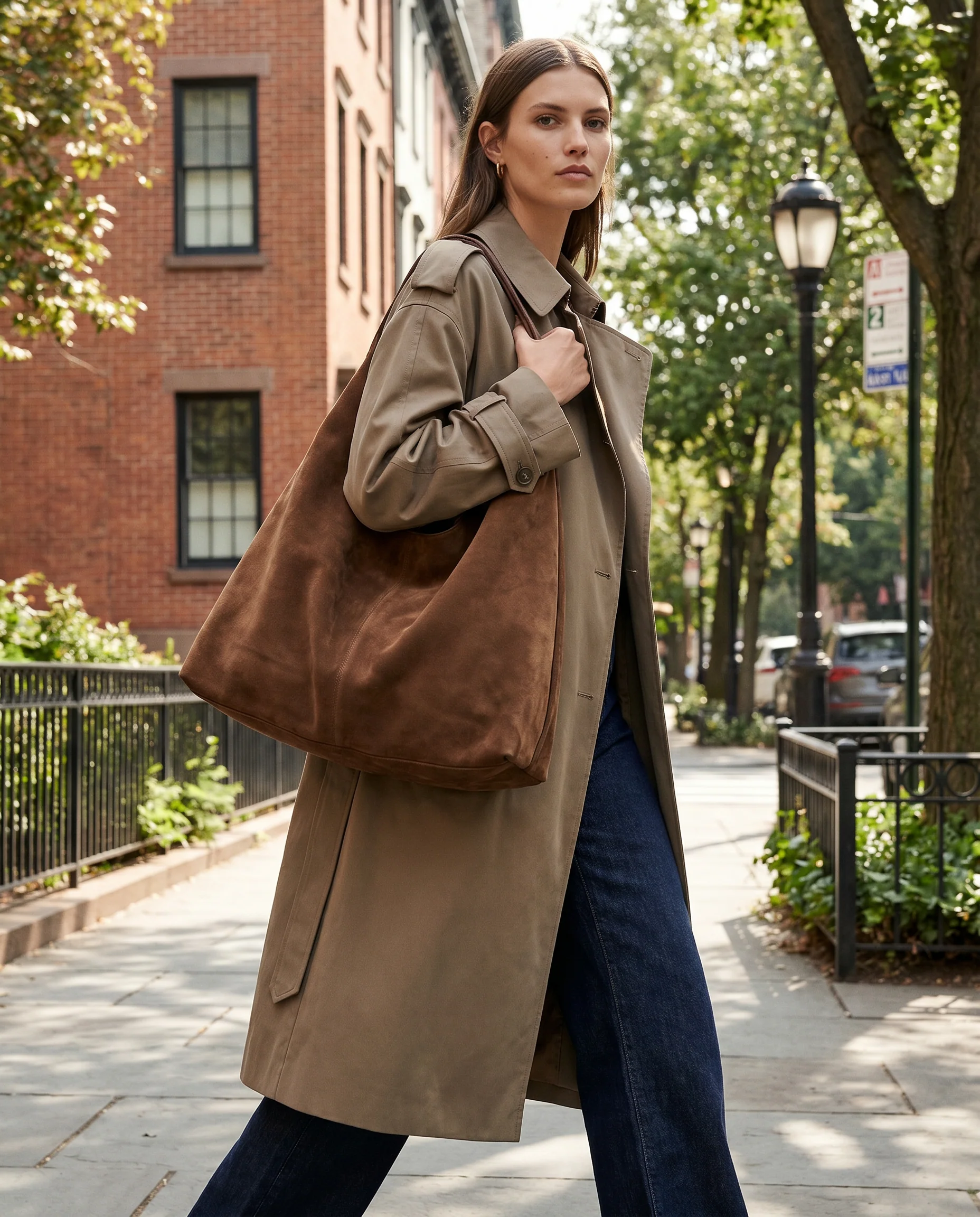Vegan Suede Tote Bag - Image 3