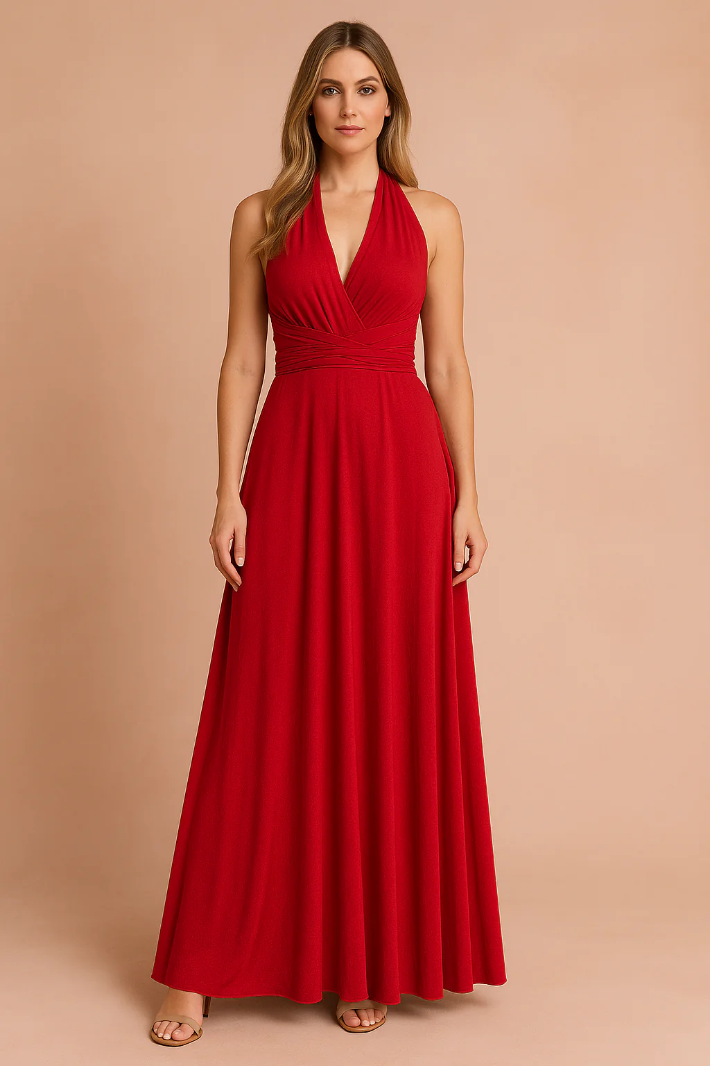 Versatile Multi-Way Infinity Wrap Dress for Weddings and Events