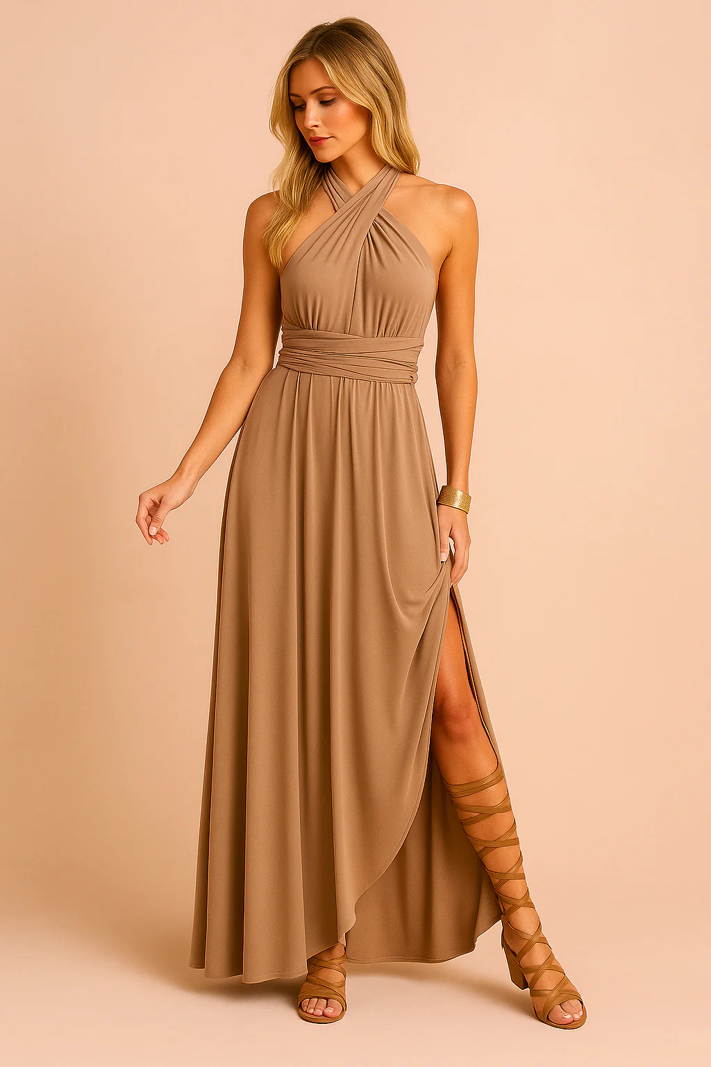 Versatile Multi-Way Infinity Wrap Dress for Weddings and Events - Image 10