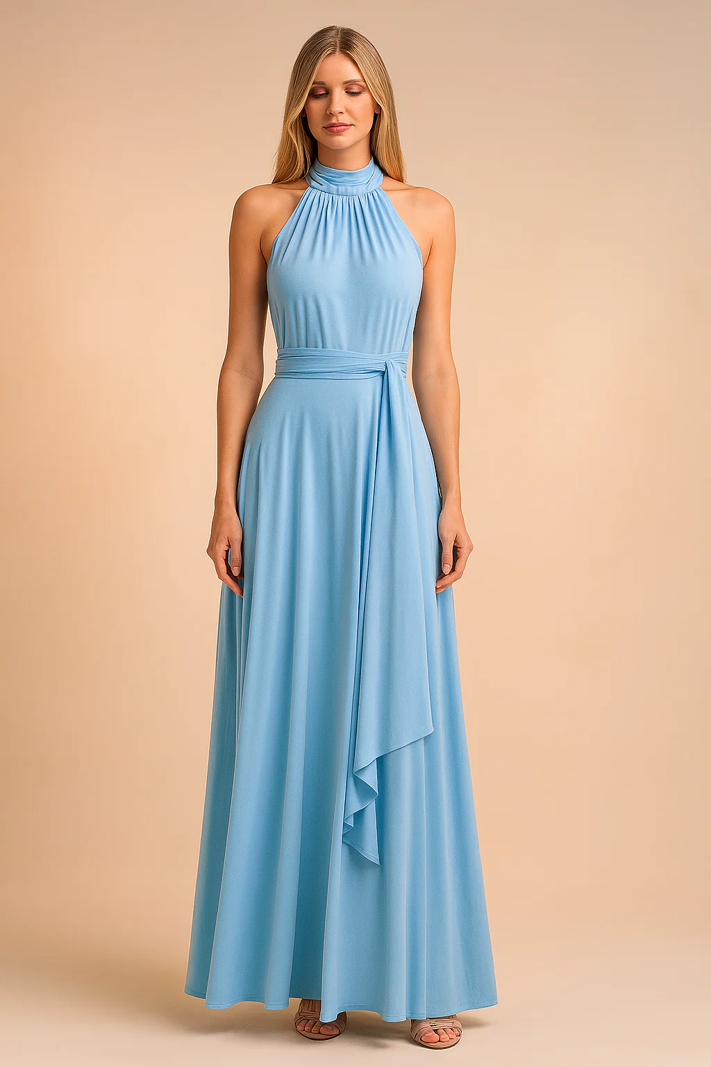 Versatile Multi-Way Infinity Wrap Dress for Weddings and Events - Image 6