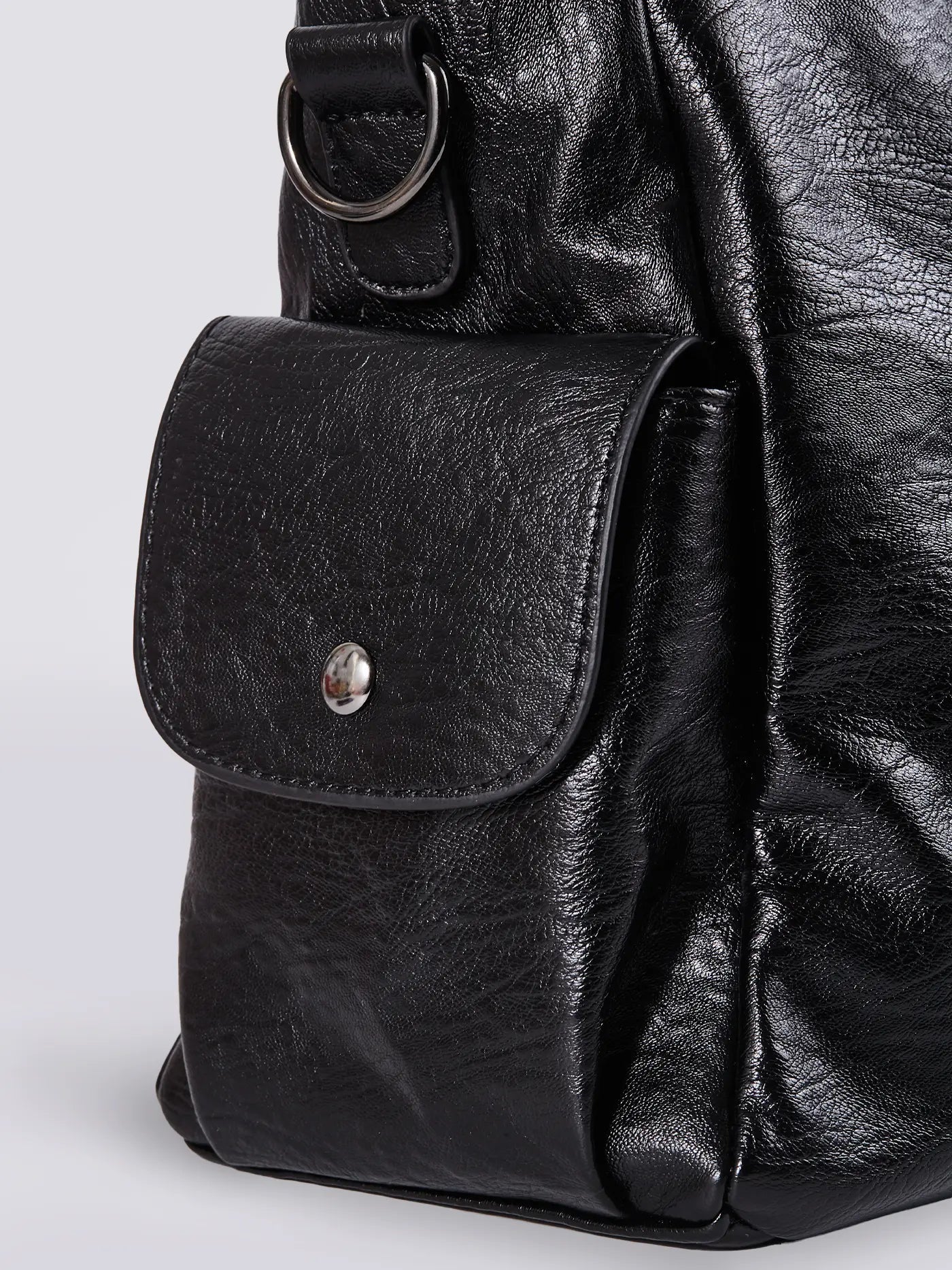 Multi Pocket Leather Shoulder Bag - Image 6