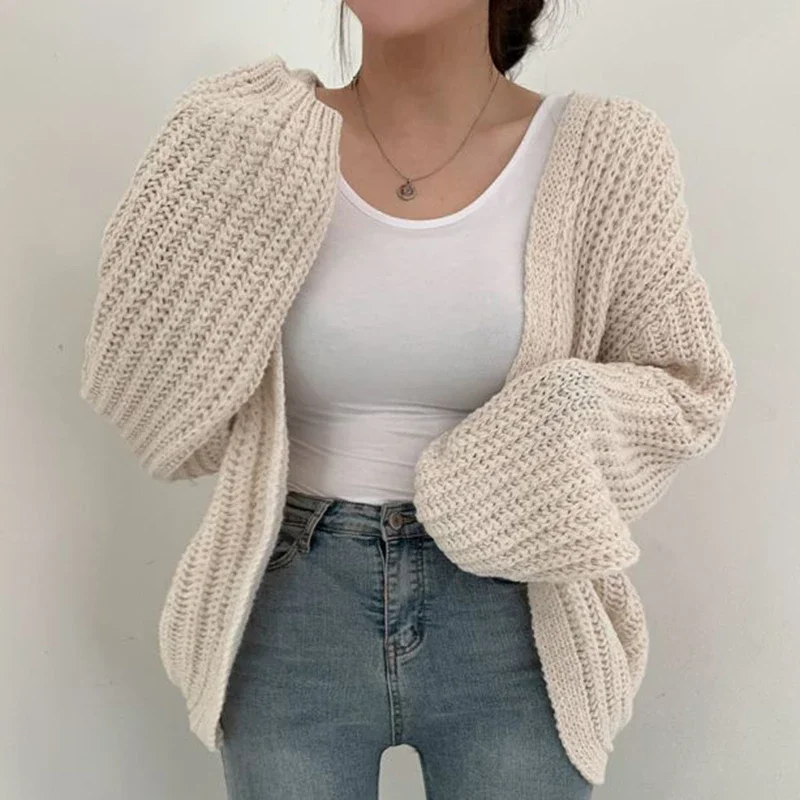 Oversized Sleeve Knit Cardigan - Image 6