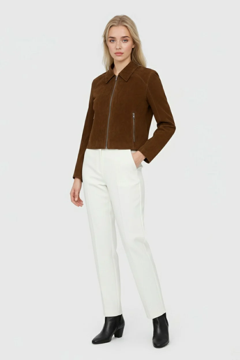 Vintage-Inspired Short Jacket with Comfortable Fit - Image 2