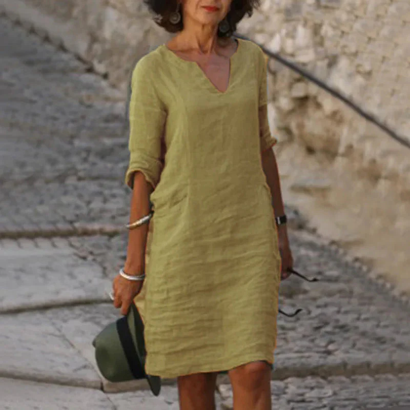 Vintage Mini Dress – Flattering V-Neck Summer Essential - Image 10