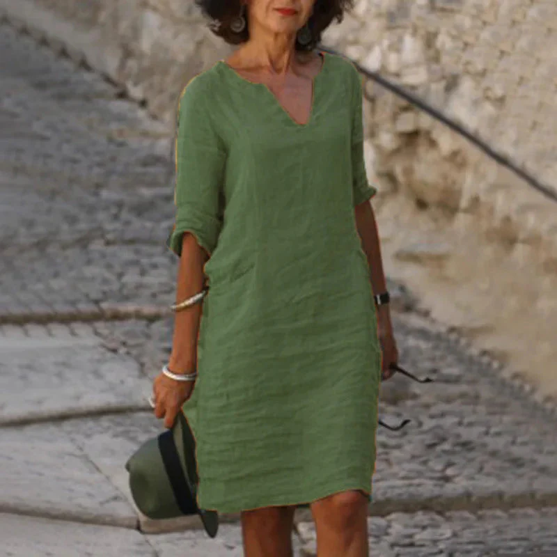 Vintage Mini Dress – Flattering V-Neck Summer Essential - Image 5