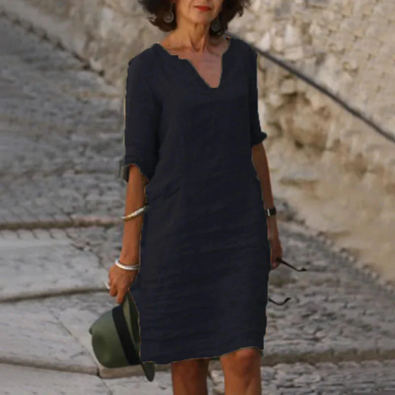 Vintage Mini Dress – Flattering V-Neck Summer Essential - Image 6