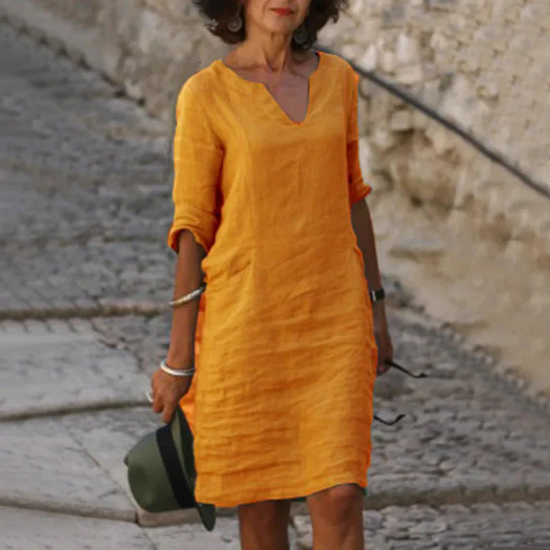 Vintage Mini Dress – Flattering V-Neck Summer Essential - Image 7