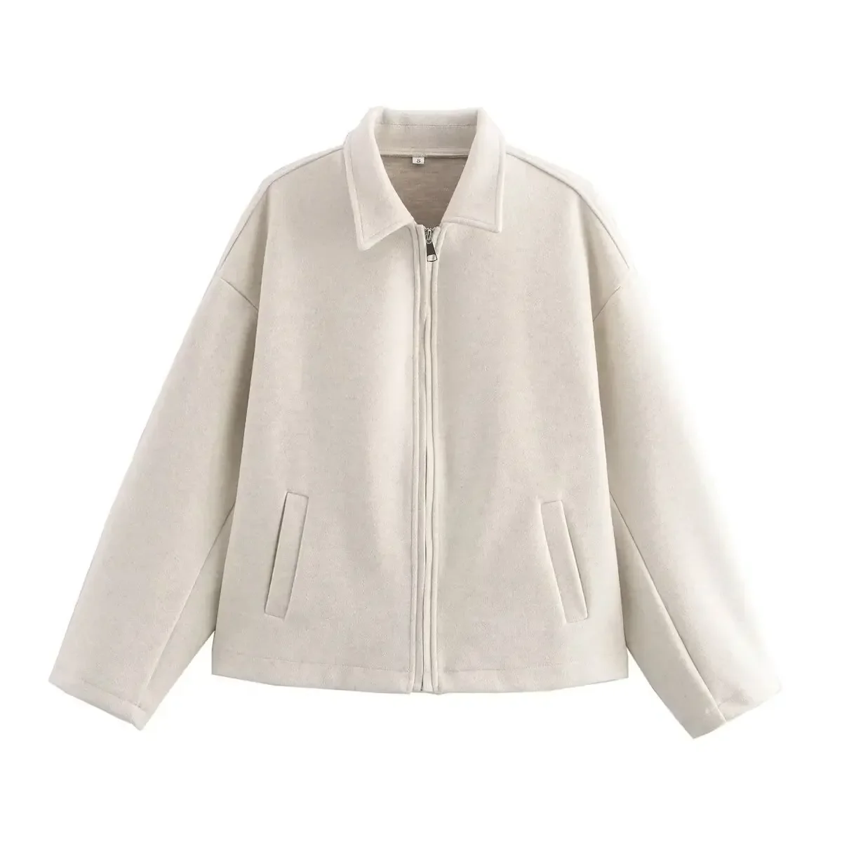 Women's Zipper Collar Jacket - Image 8