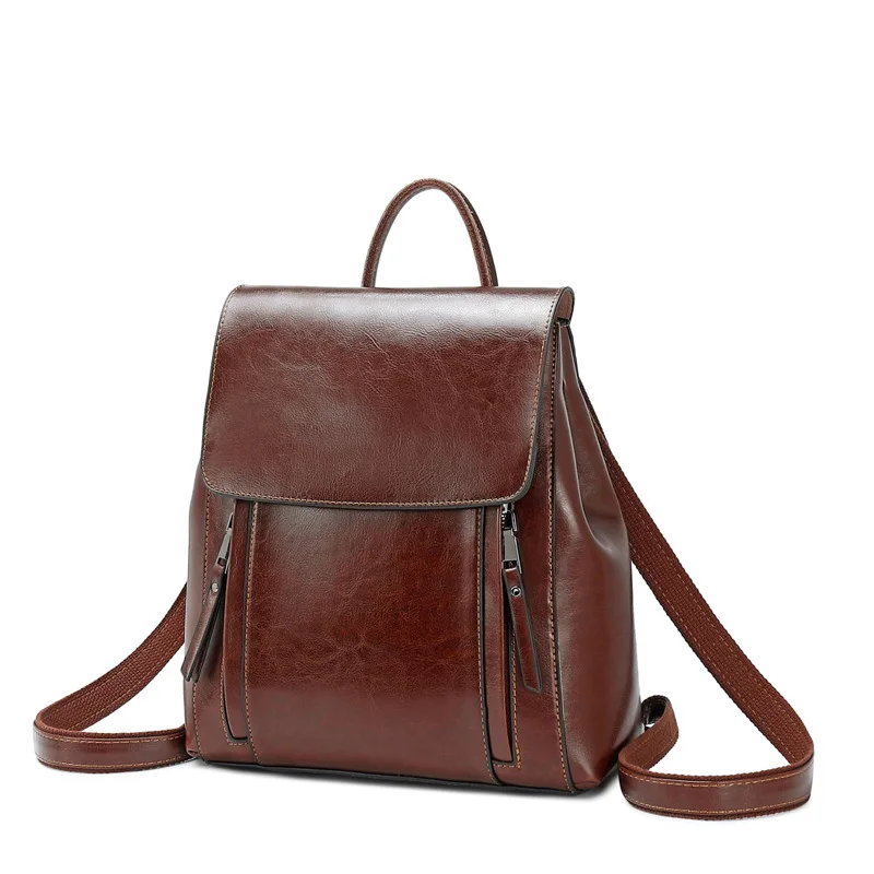 Dual Style Leather Backpack - Image 3