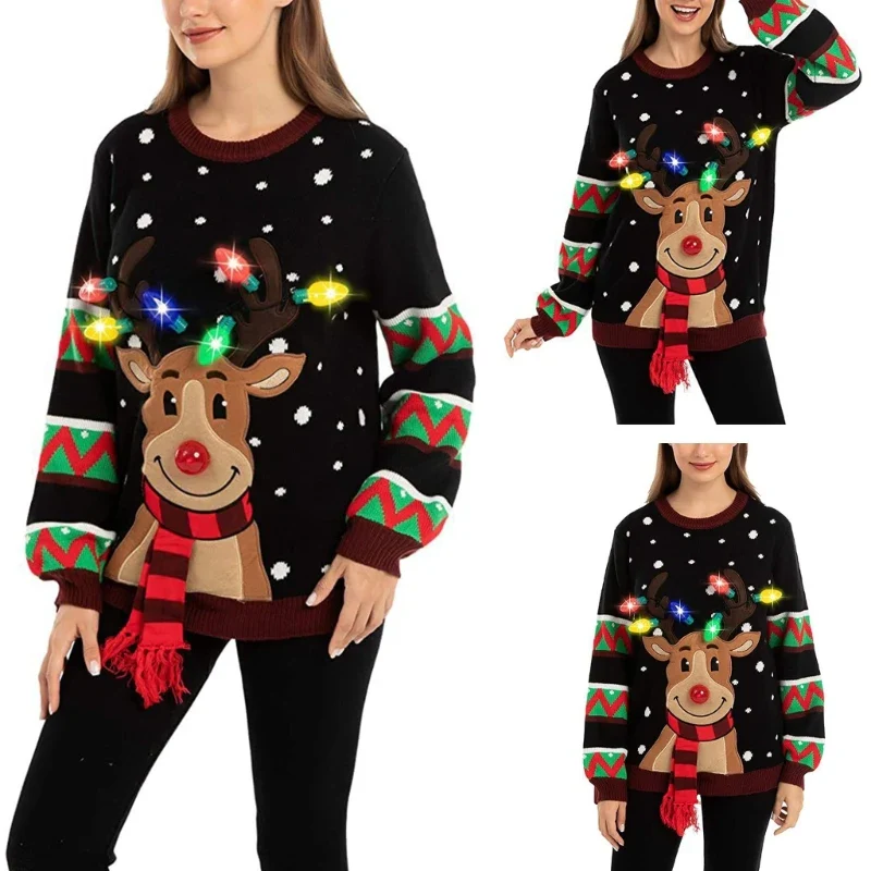 Women's LED Light Up Holiday Sweater Christmas - Image 4