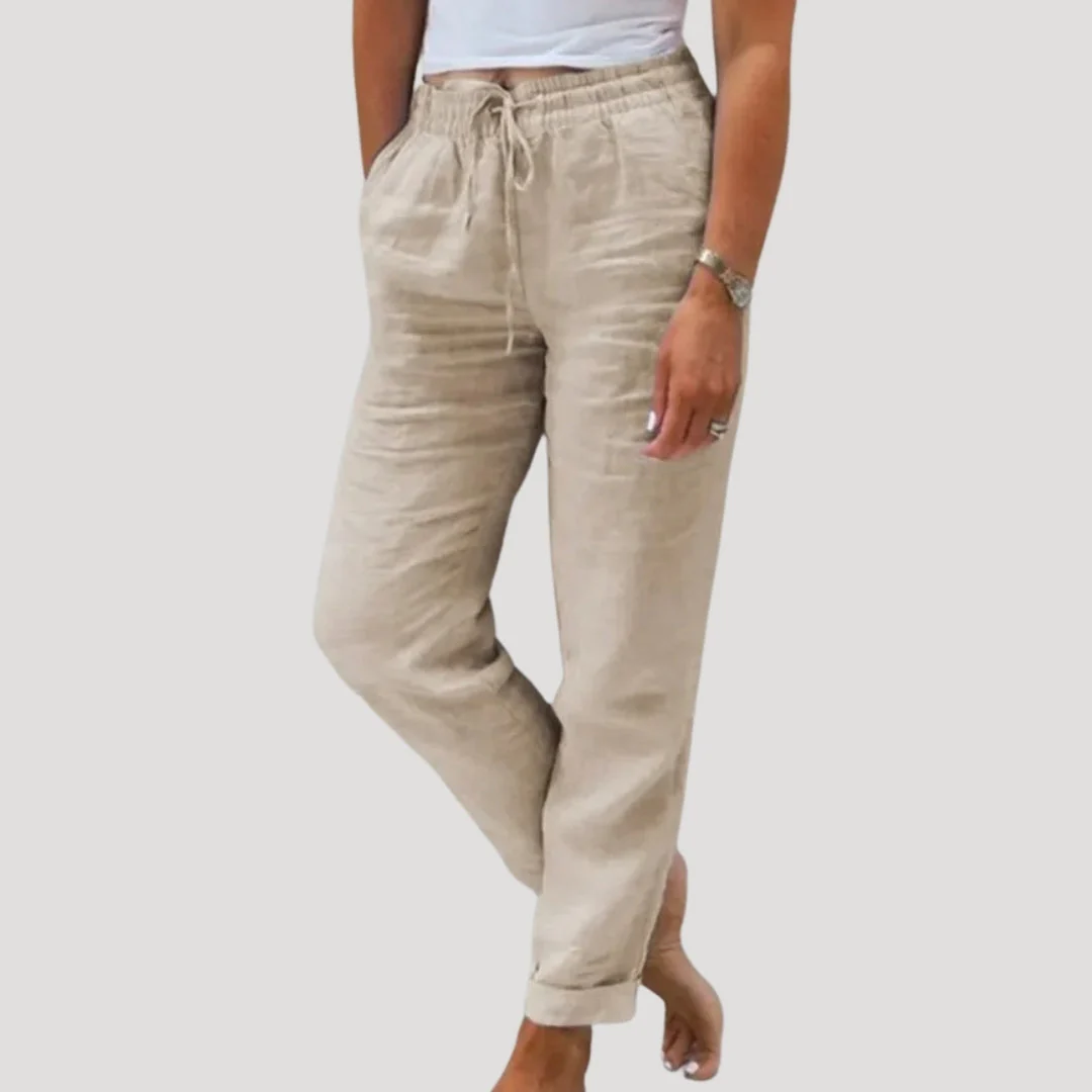 Casual lightweight summer linen trousers - Image 3