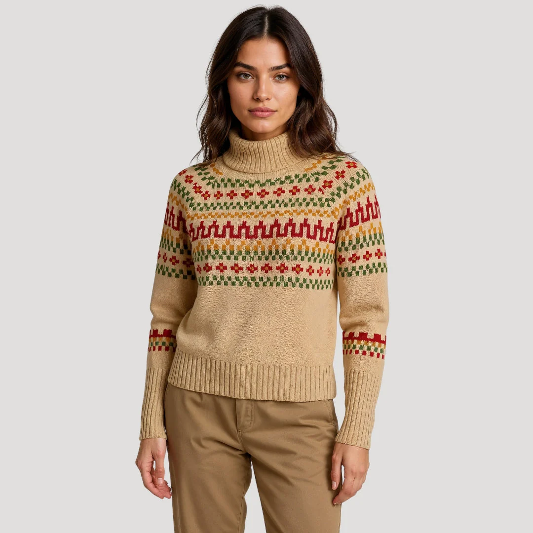 Fair isle chunky knit oversized winter jumper for Women - Image 5