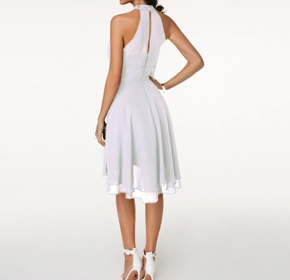 Women’s Halter Cocktail Party Midi Dress - Image 10