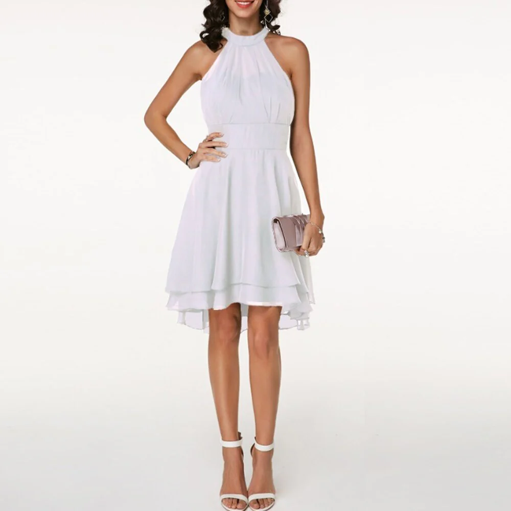 Women’s Halter Cocktail Party Midi Dress - Image 15
