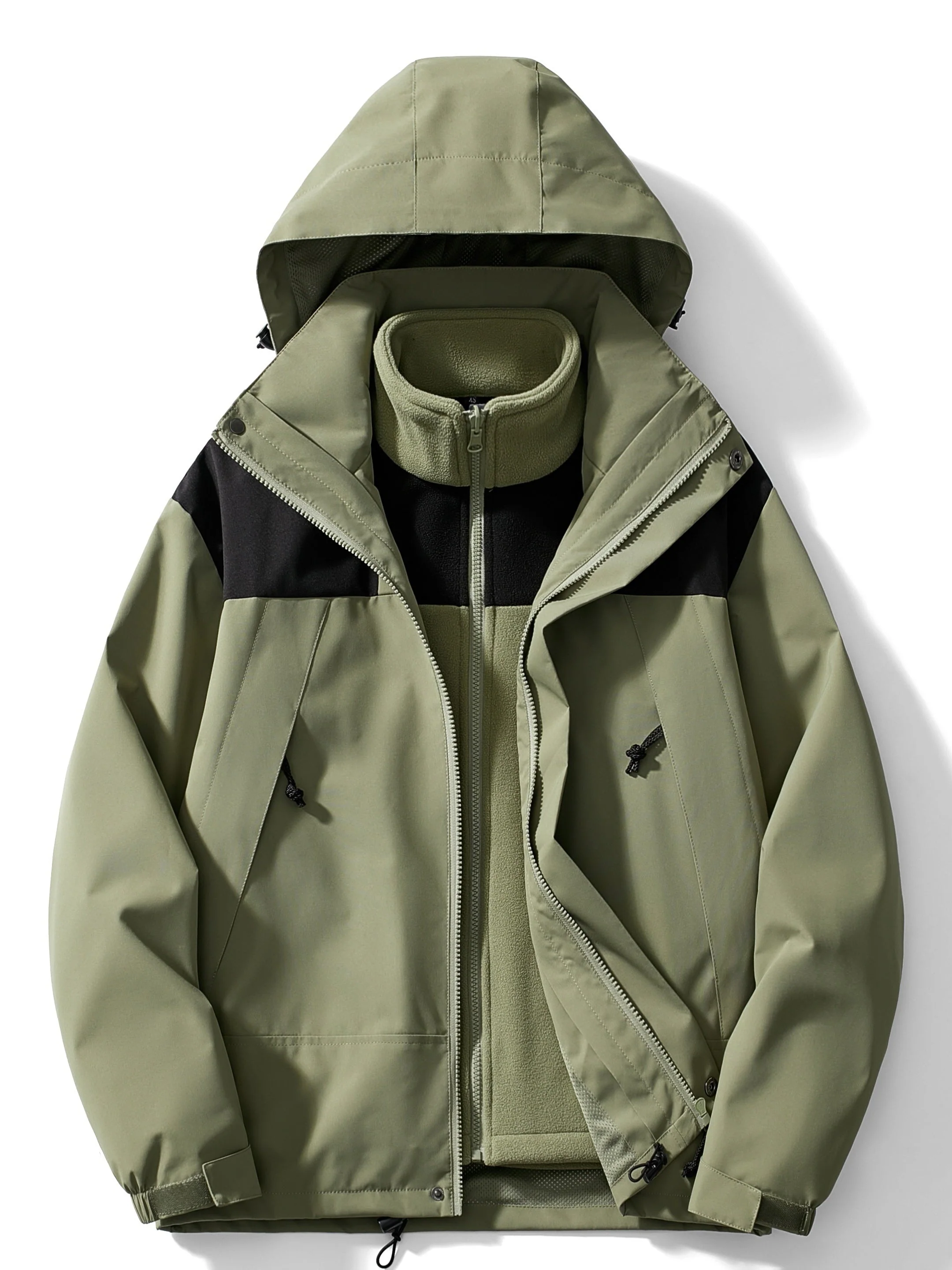 Women's 3-in-1 Fleece Winter Jacket with Hood - Image 5