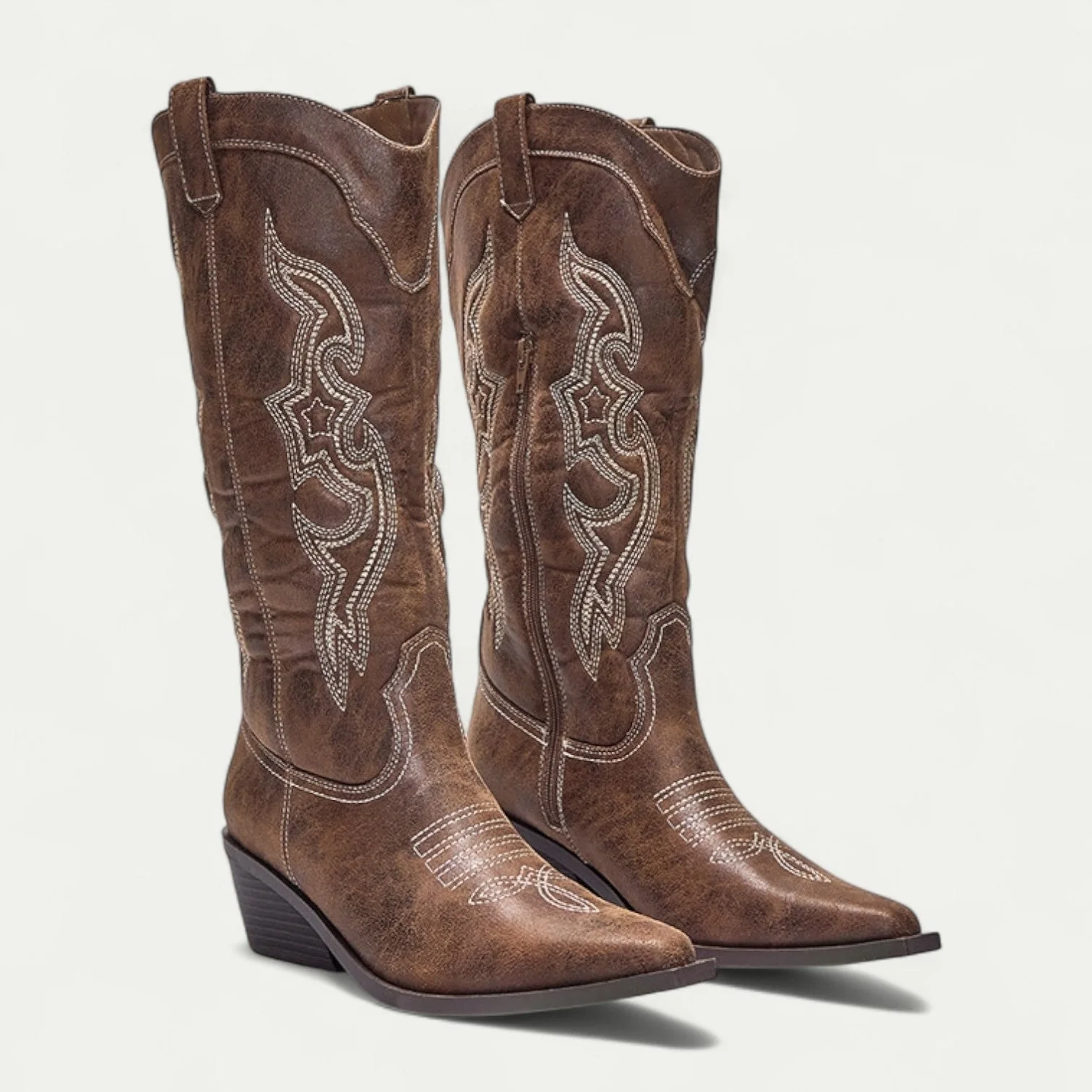 Women's Knee-High Western Cowboy Boots - Image 2
