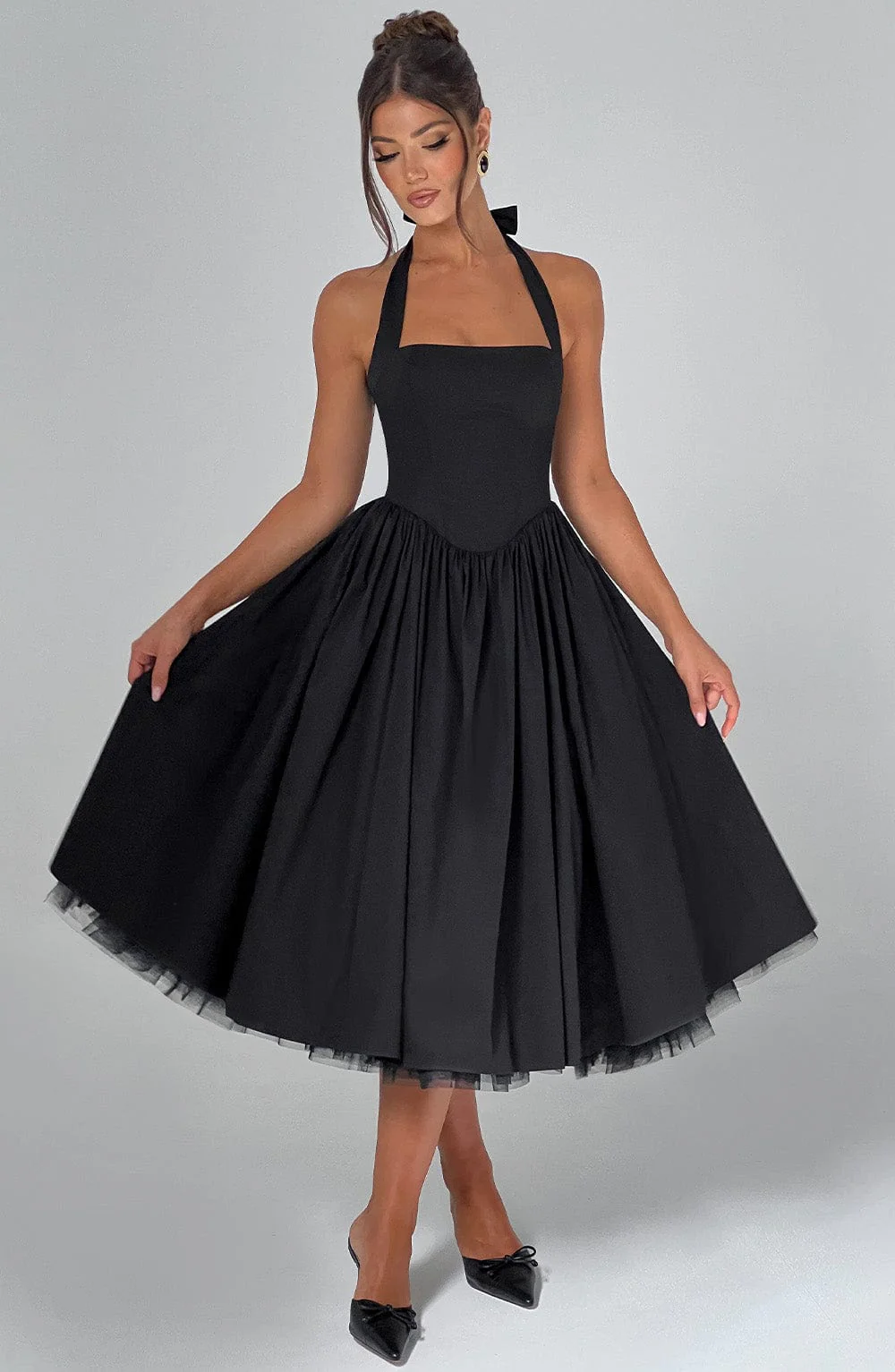 Elegant Esplendor Wedding Geust Midi Dress - Image 9