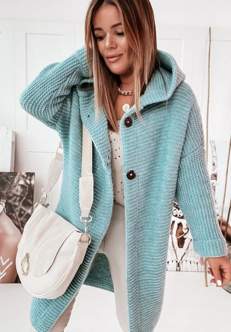 Women's Hooded Oversized Cardigan - Image 10