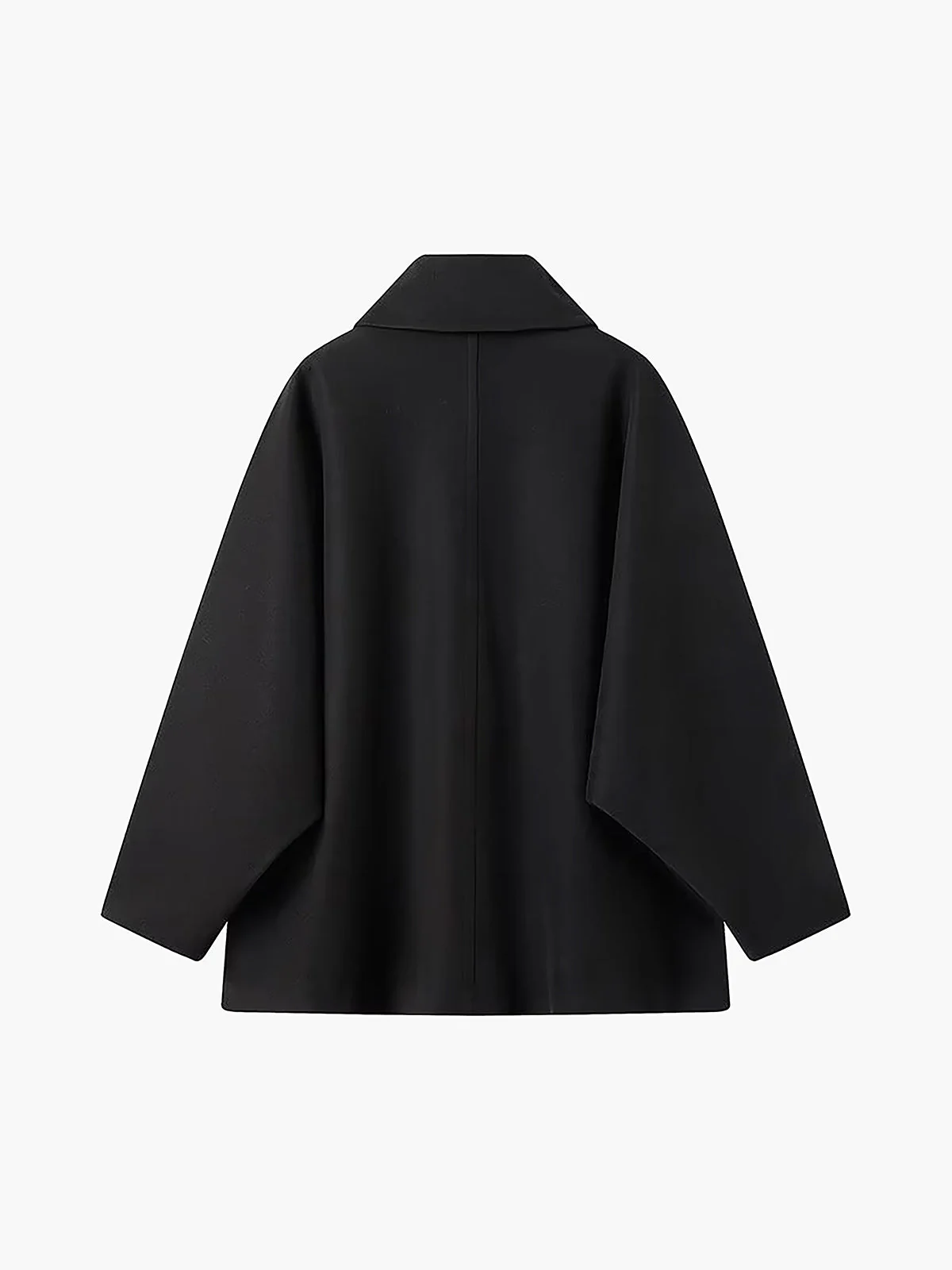 Women's Oversized Wool-Blend Coat with Button Closure - Image 7