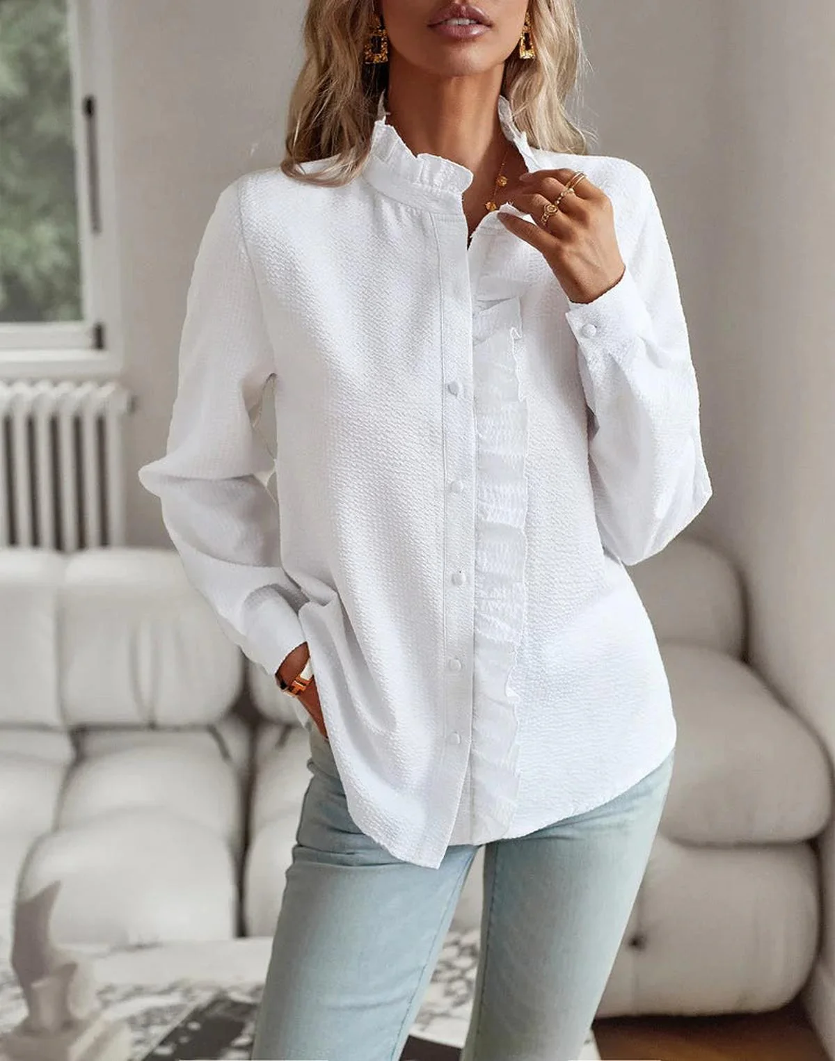 Elegant Cotton Sleeve Top for Women - Image 8