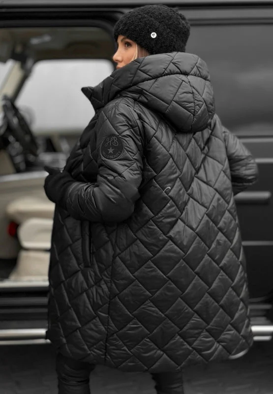 Women's Hooded Quilted Puffer Coat — Longline Lightweight Insulated Winter Jacket - Image 6