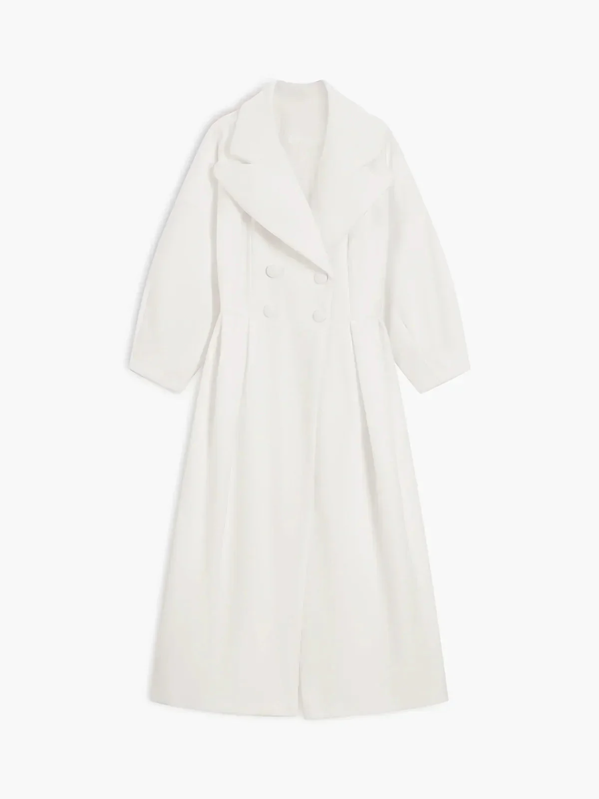 Women's Longline Double-Breasted Tailored Coat - Image 5