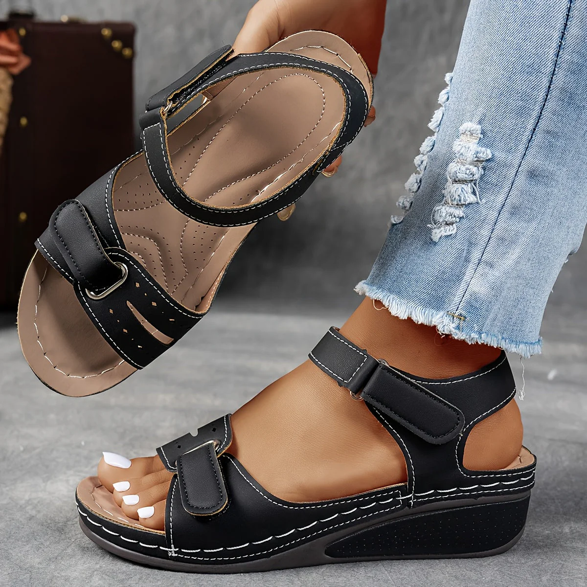 Women's Comfort Sandals with Adjustable Straps - Image 2