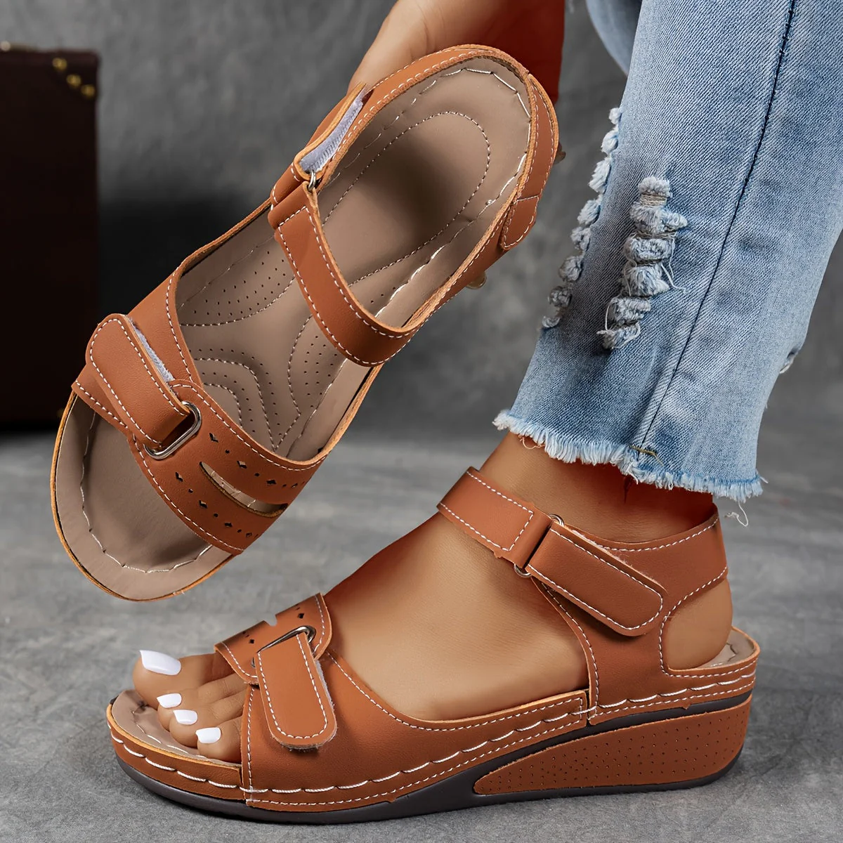Women's Comfort Sandals with Adjustable Straps - Image 3