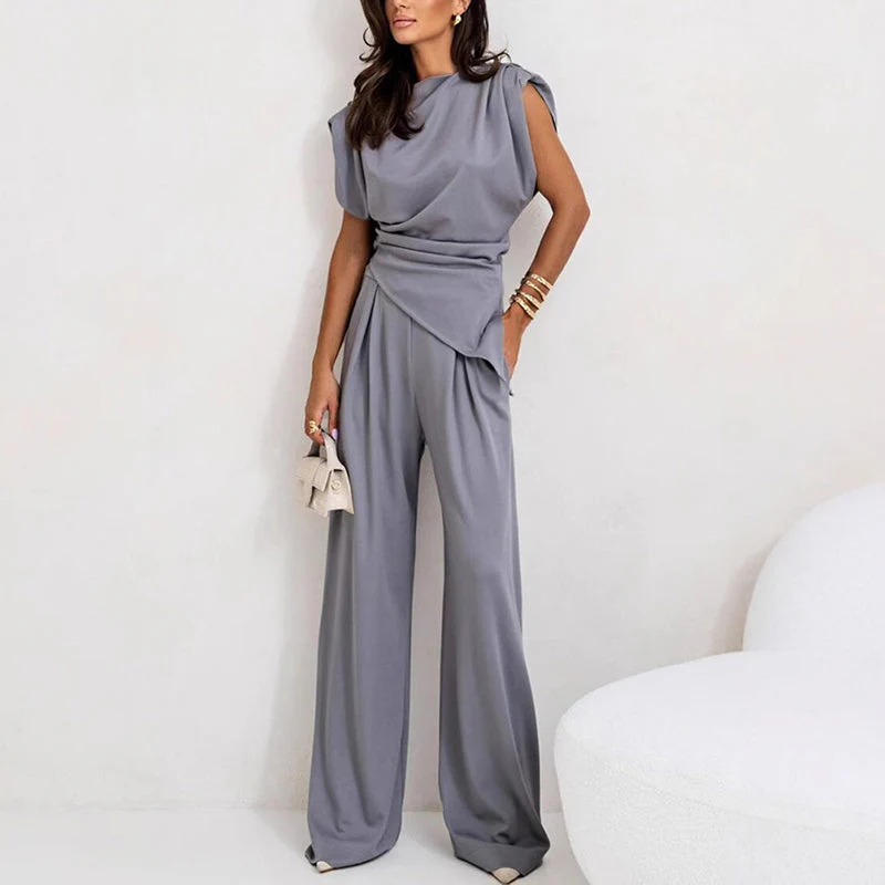 Women's Refined Knit Top and Wide Trouser Two-Piece Set - Image 5