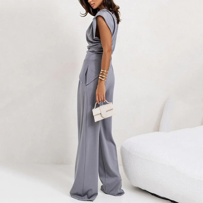 Women's Refined Knit Top and Wide Trouser Two-Piece Set - Image 6