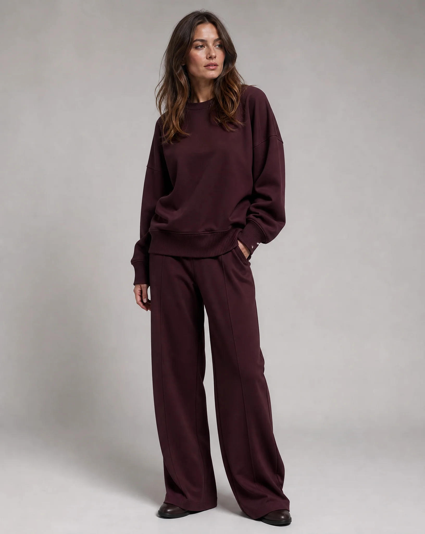 Women's Soft Knit Two-Piece Co-ord Set with Long Sleeves