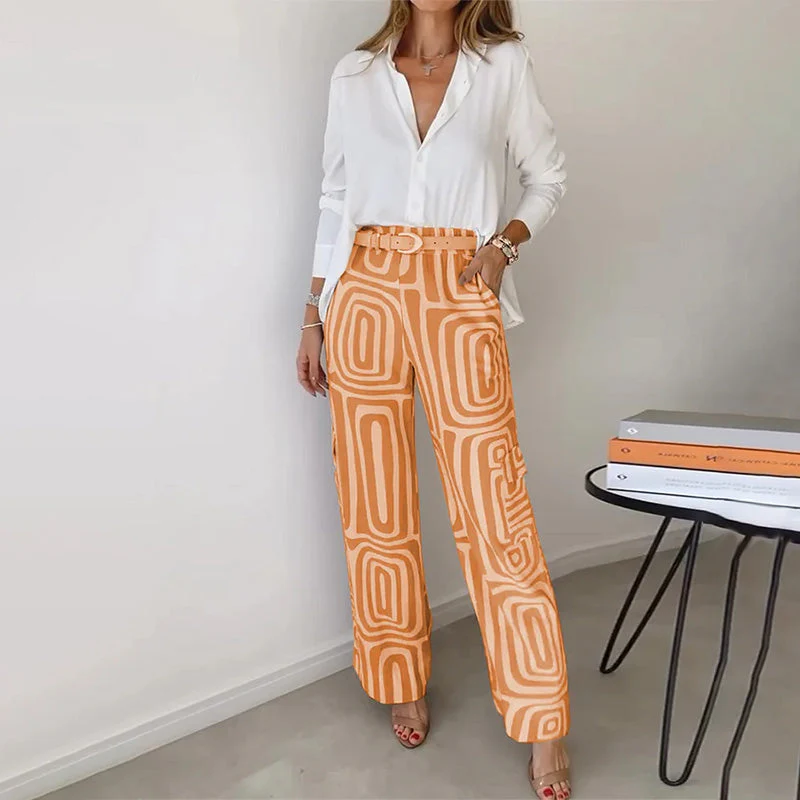 Women's Sophisticated Two-Piece Top and Trouser Coordinated Set - Image 6