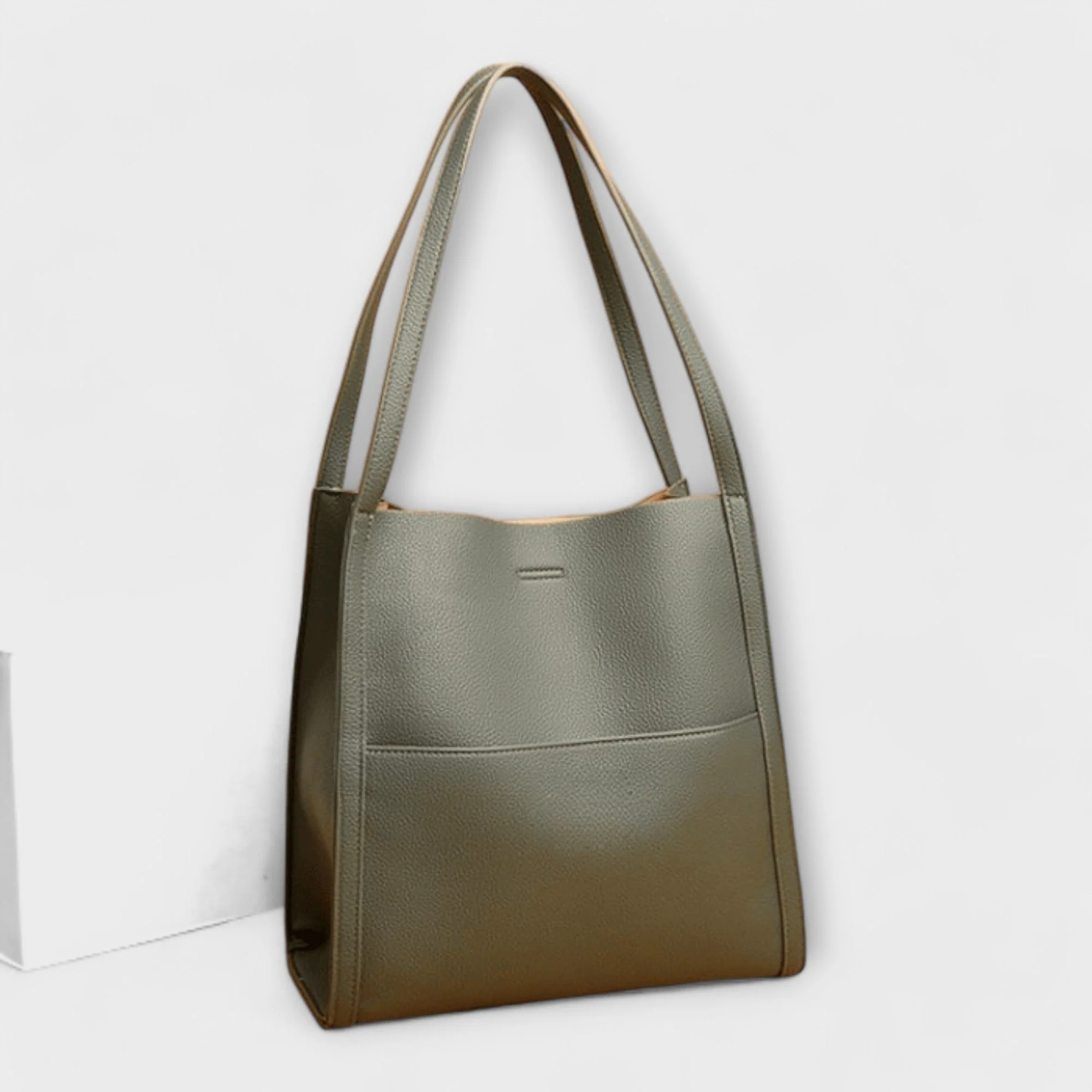 Women's Structured Handbag with Clean Lines and Reinforced Base - Image 9