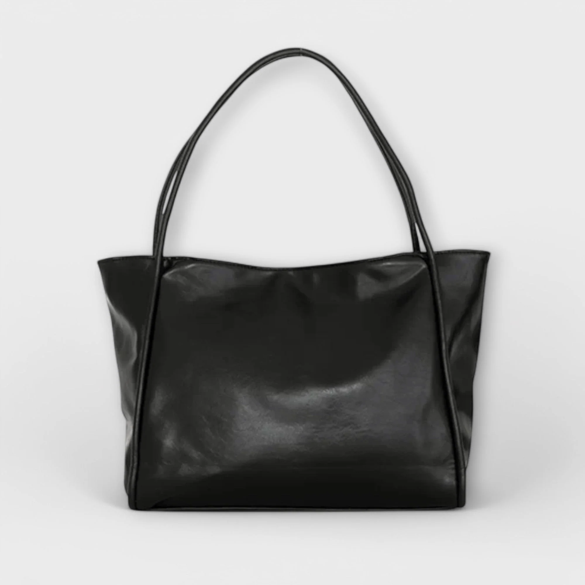 Women's Structured Handbag with Top Handle and Detachable Strap - Image 2