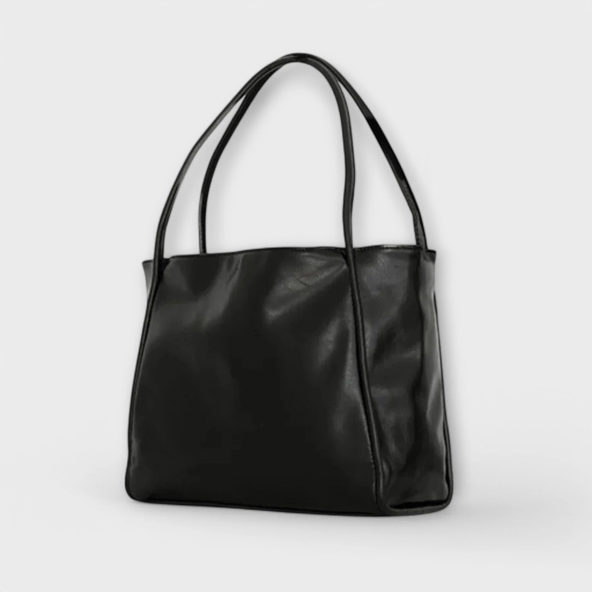 Women's Structured Handbag with Top Handle and Detachable Strap - Image 3