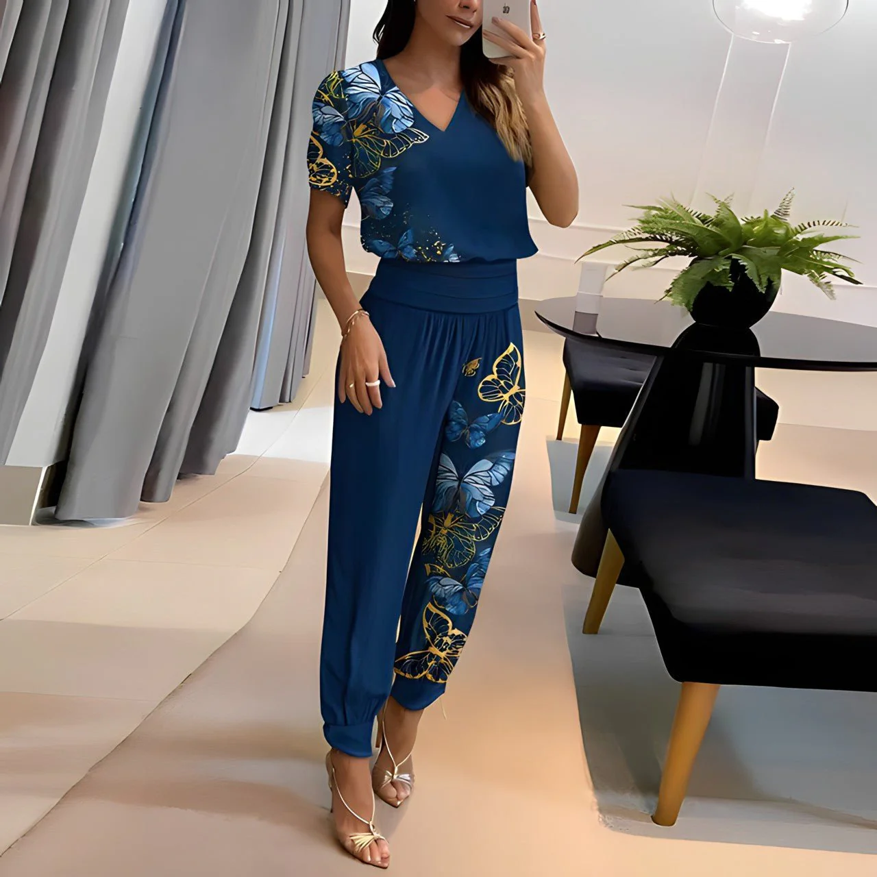 Women's Trendy Two-Piece Top and Trouser Coordinated Set - Image 6