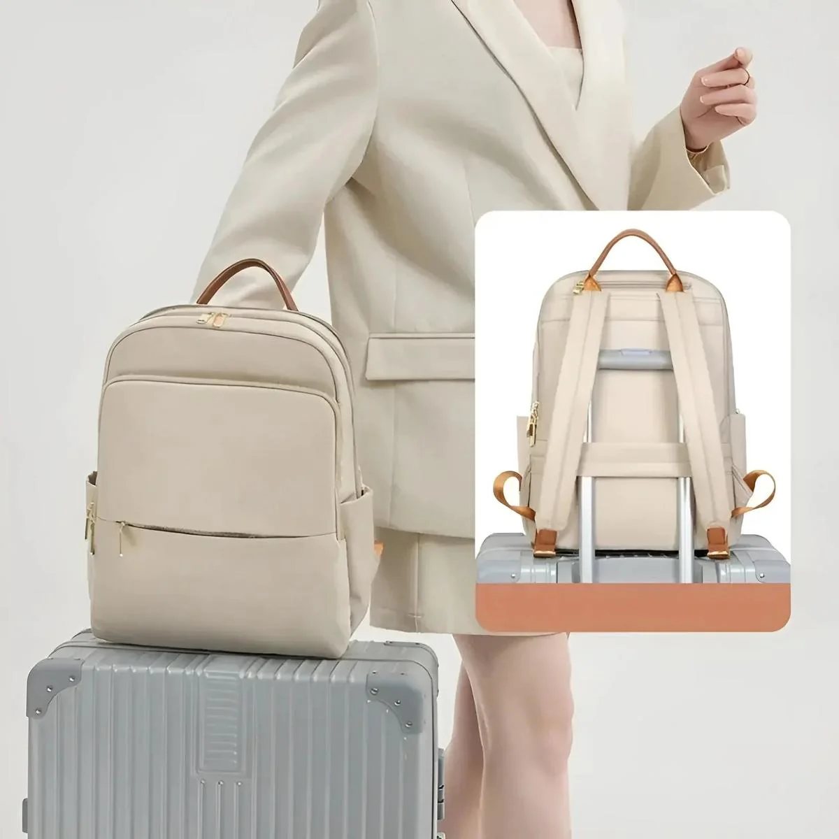 Women's Clean Waterproof Laptop Backpack - Image 3