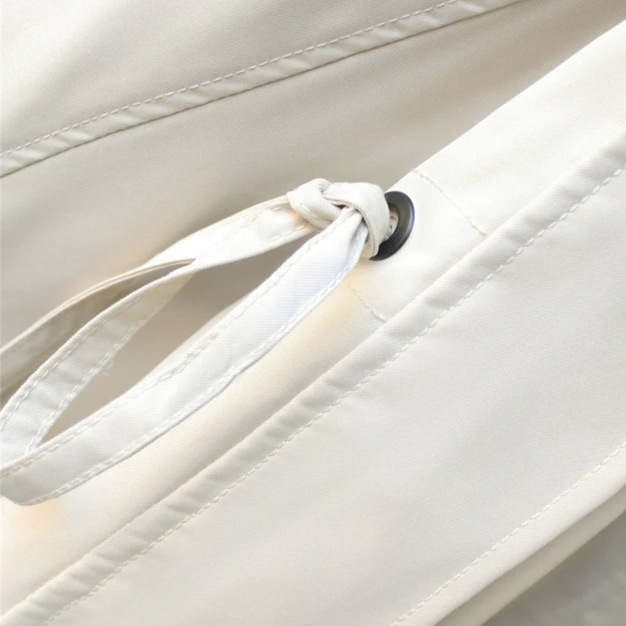Waterproof Windbreaker Jacket with Layered Hood Design for Women - Image 4
