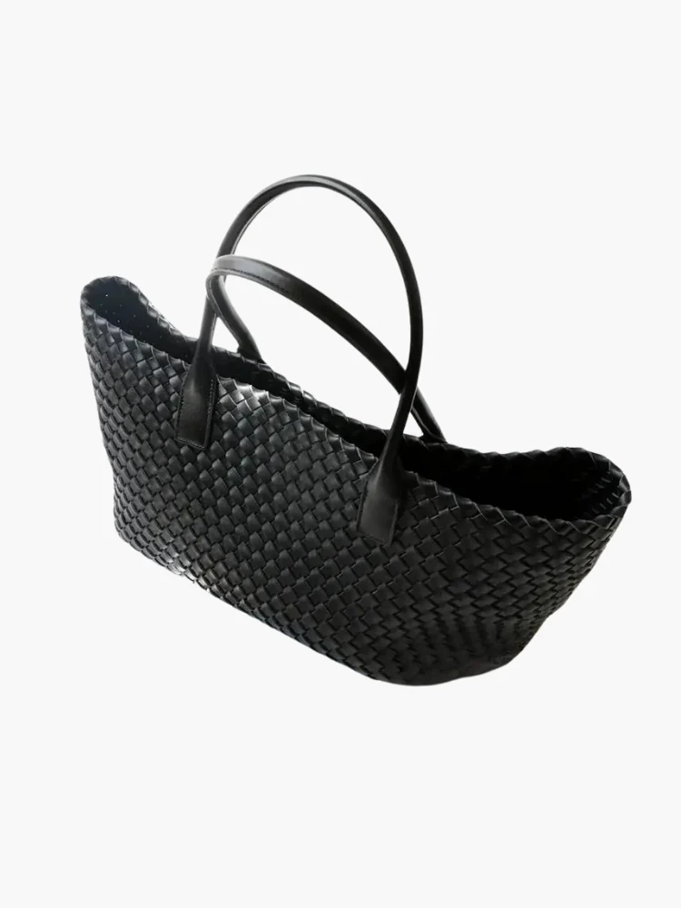 Woven Leather Tote Bag - Image 10