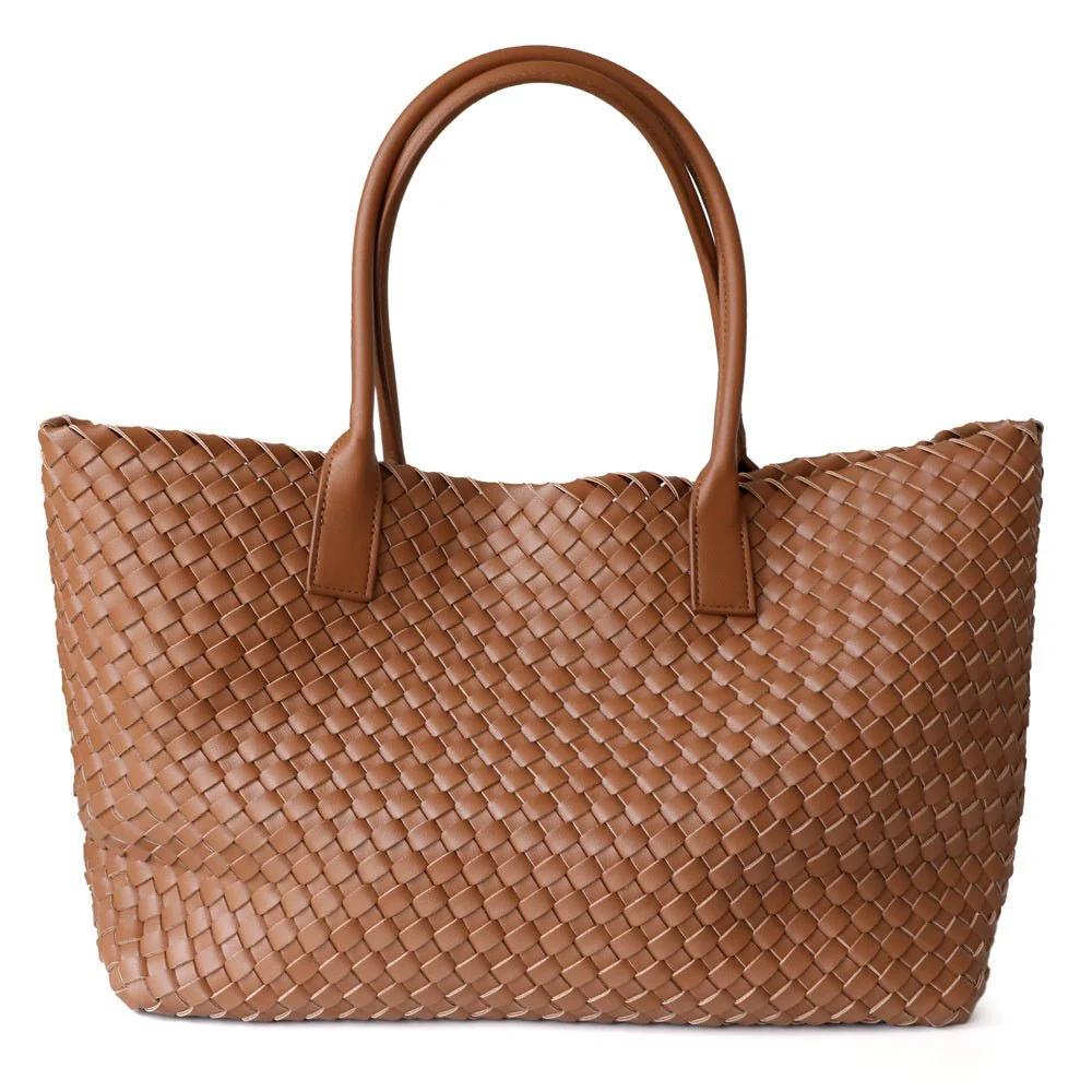 Woven Leather Tote Bag - Image 6