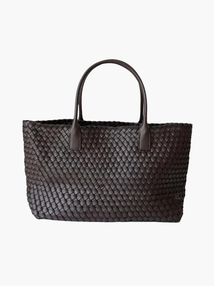 Woven Leather Tote Bag - Image 7