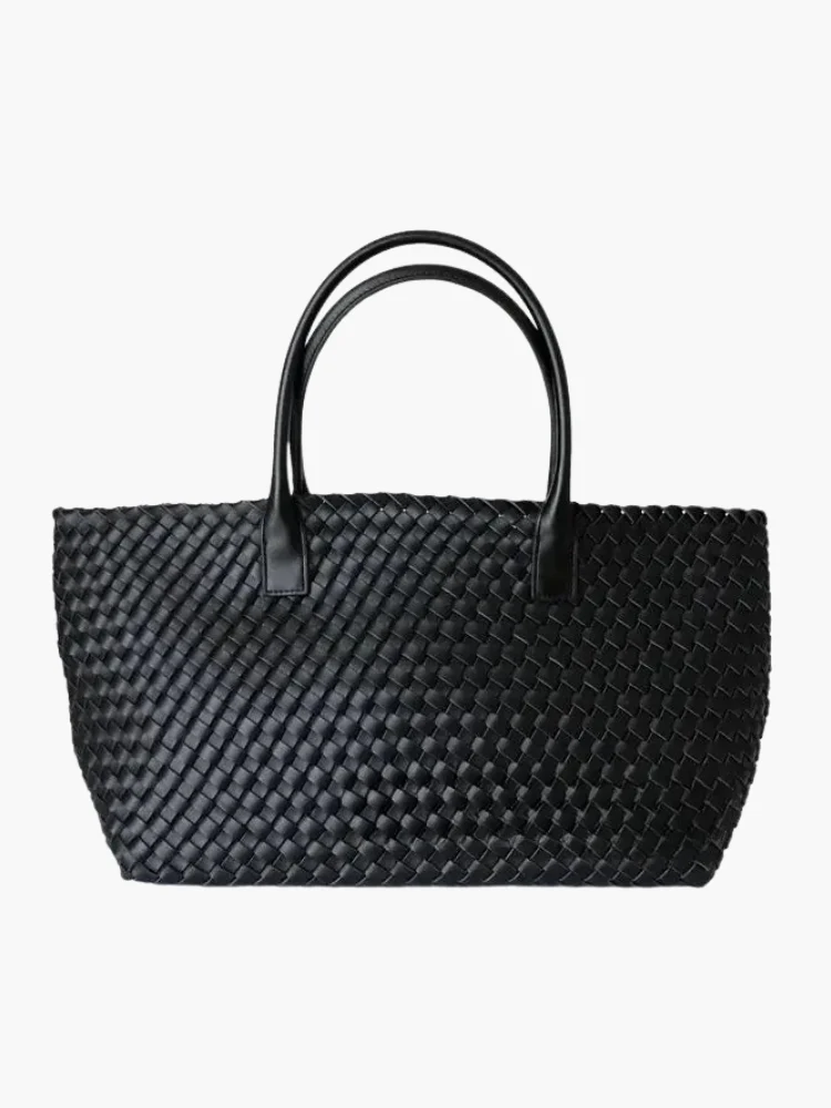 Woven Leather Tote Bag - Image 9